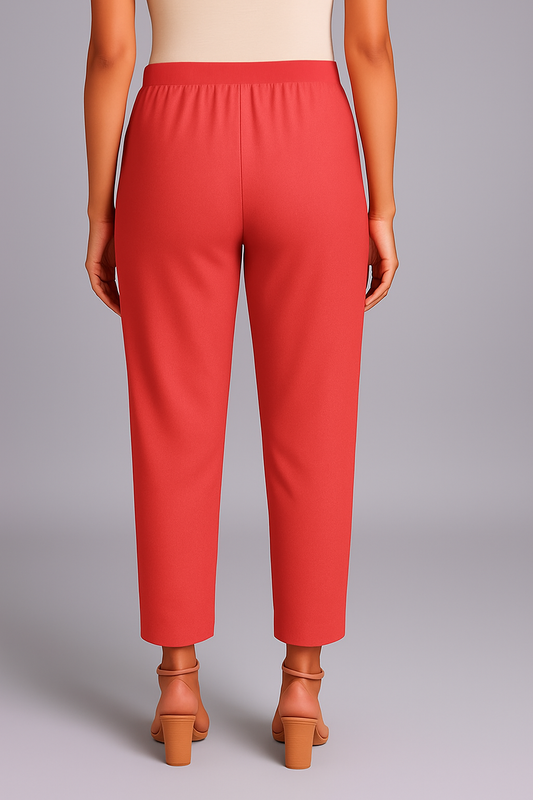 Coral Women's Solid Cotton Lycra Kurti Pant