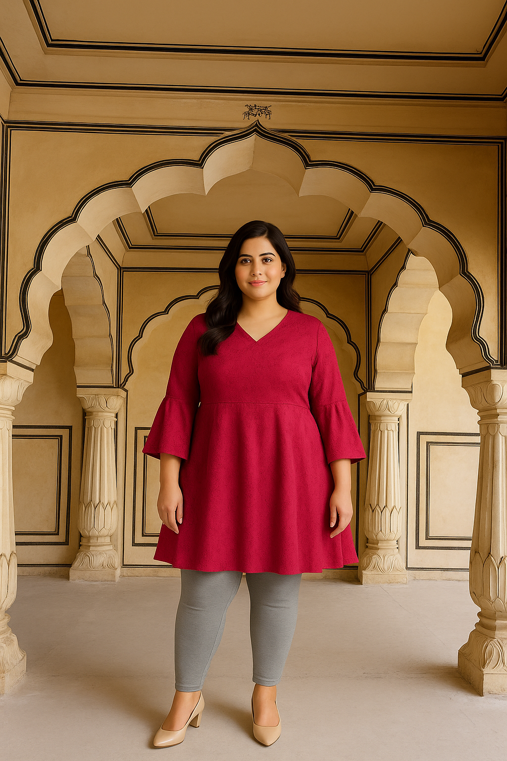 H. Grey Women's Ankle Length Plus Size Stretchable Cotton Lycra Leggings