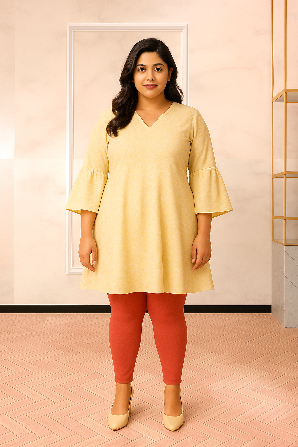 Onion Women's Ankle Length Plus Size Stretchable Cotton Lycra Leggings