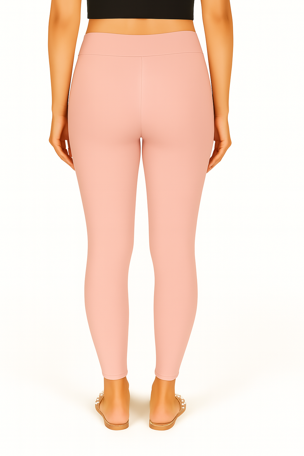 Rose Pink Women's Solid Pleated Pant