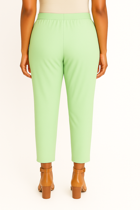 Pastel Green Women's Solid Cotton Lycra Kurti Pant