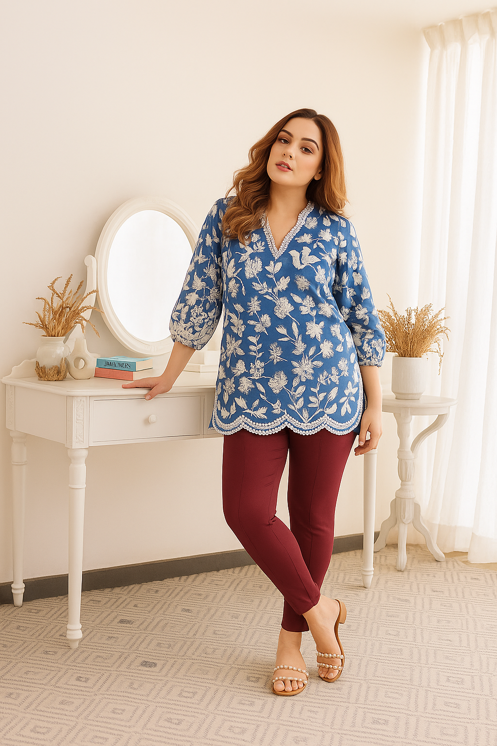 Onion Women's Solid Pleated Pant