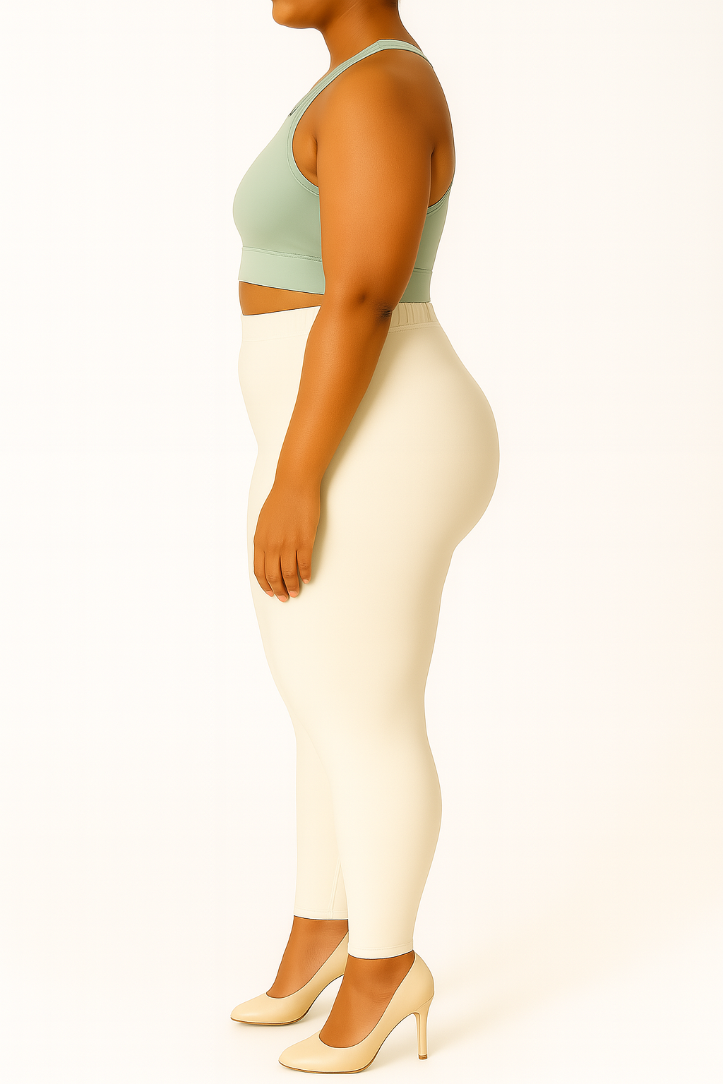 Butter Women's Ankle Length Plus Size Stretchable Cotton Lycra Leggings