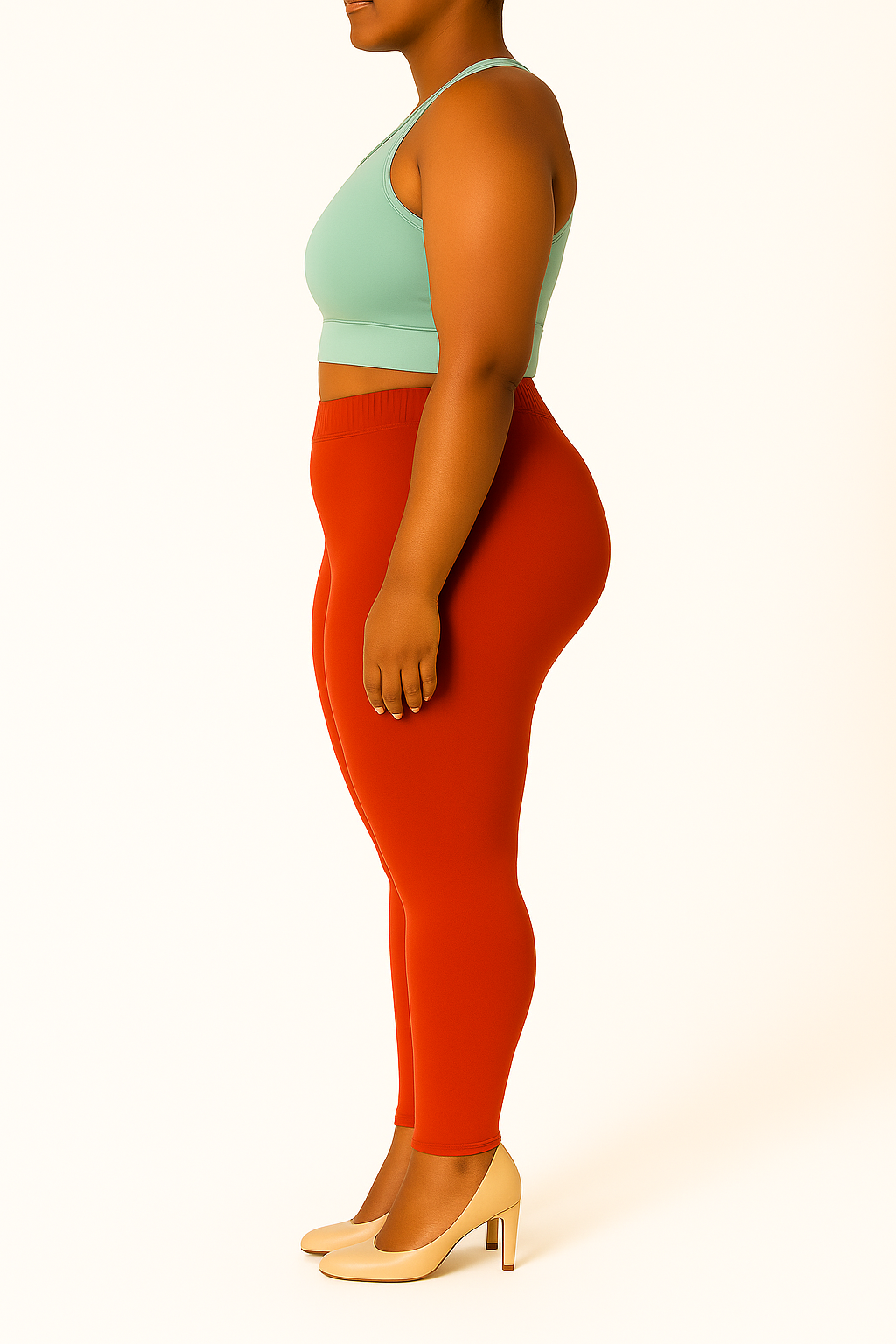 Nasturtium Women's Ankle Length Plus Size Stretchable Cotton Lycra Leggings