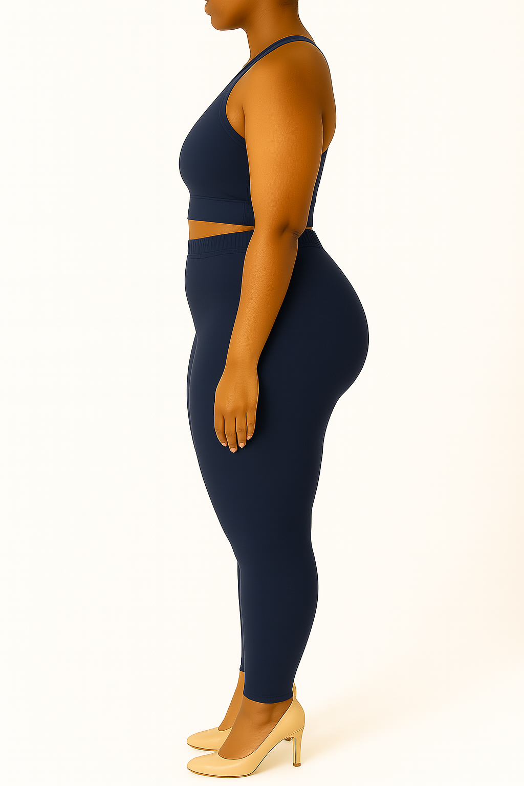 Royal Blue Women's Ankle Length Plus Size Stretchable Cotton Lycra Leggings