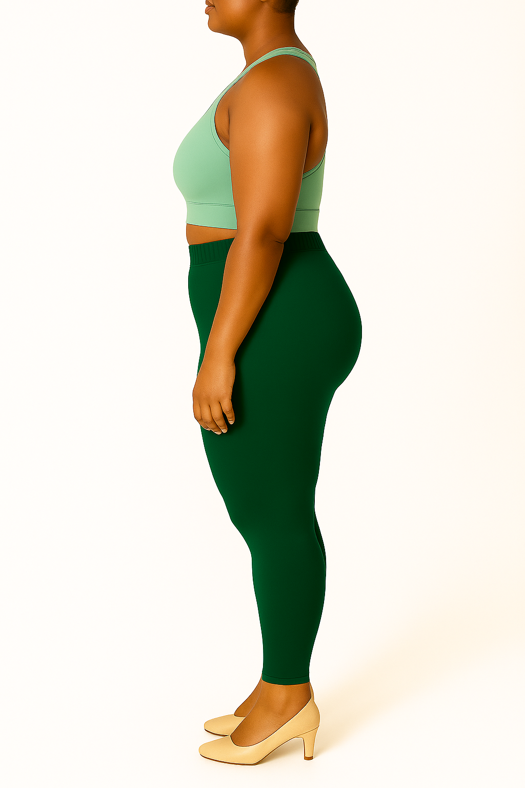 Teal Women's Ankle Length Plus Size Stretchable Cotton Lycra Leggings