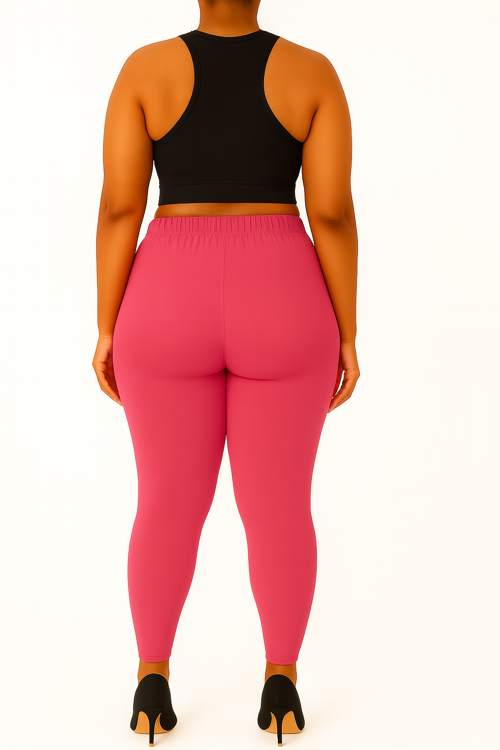 BT Pink Women's Ankle Length Plus Size Stretchable Cotton Lycra Leggings