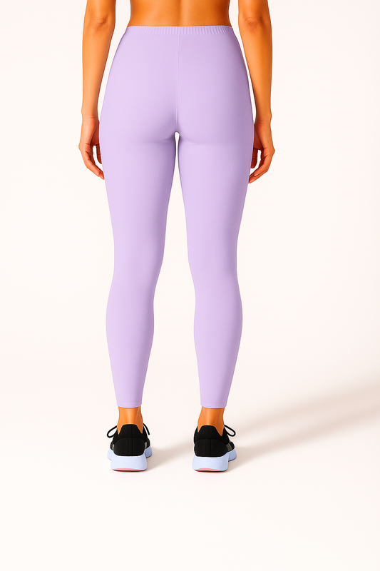 Lavendar Women's Cotton Lycra Solid Straight Pant