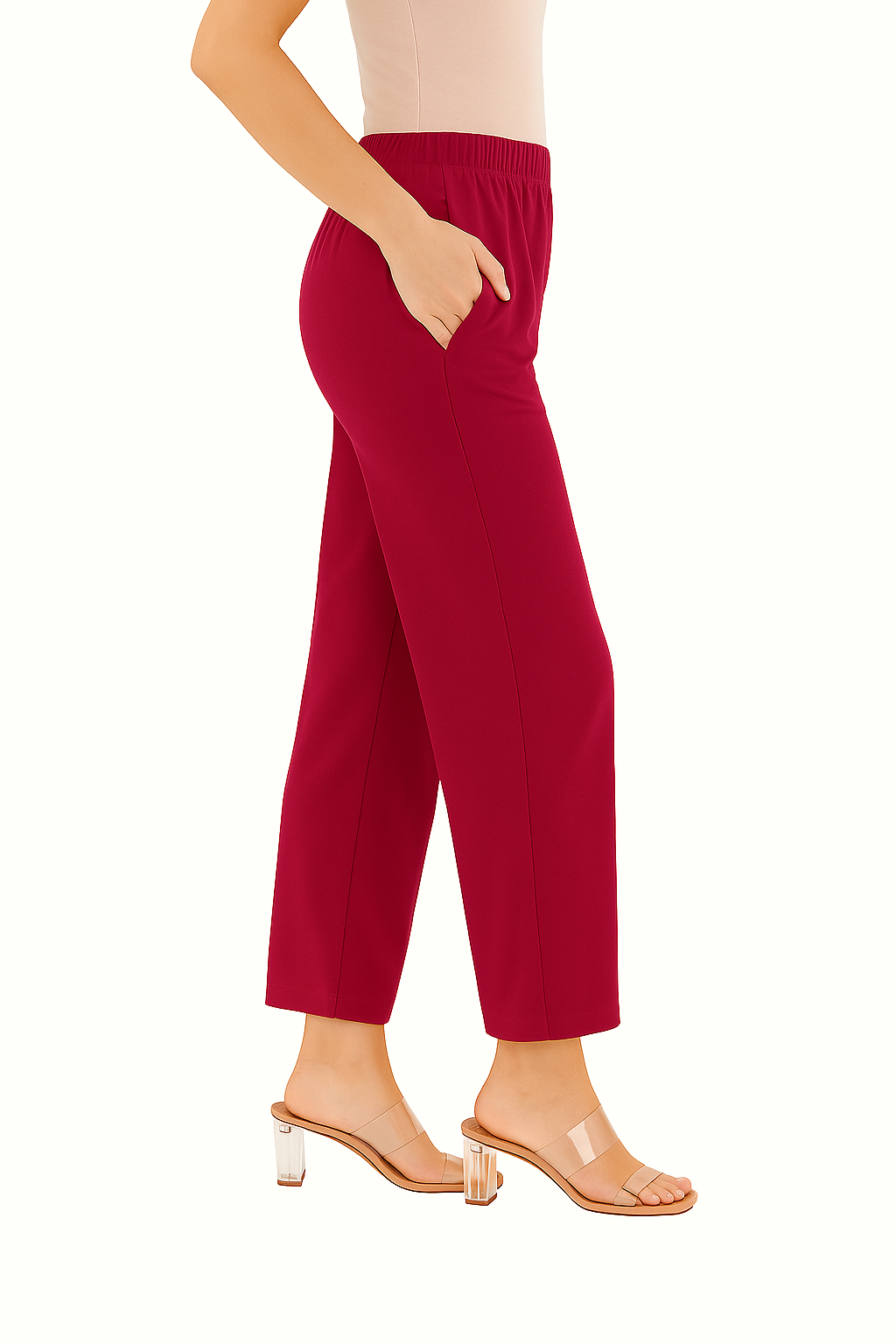 Rani Women's Solid Regular Fit Flare Kurti Pant