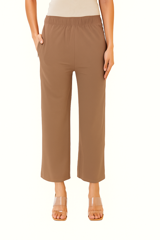 Biscuit Women's Solid Regular Fit Flare Kurti Pant