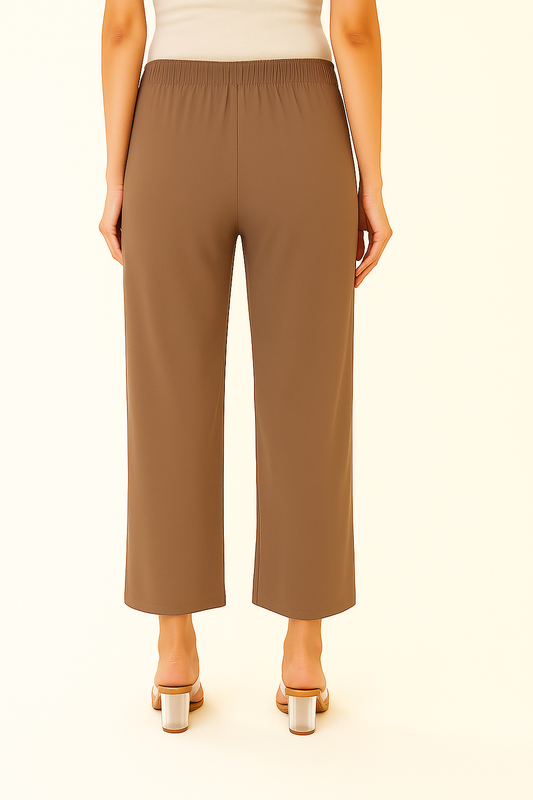 Biscuit Women's Solid Regular Fit Flare Kurti Pant