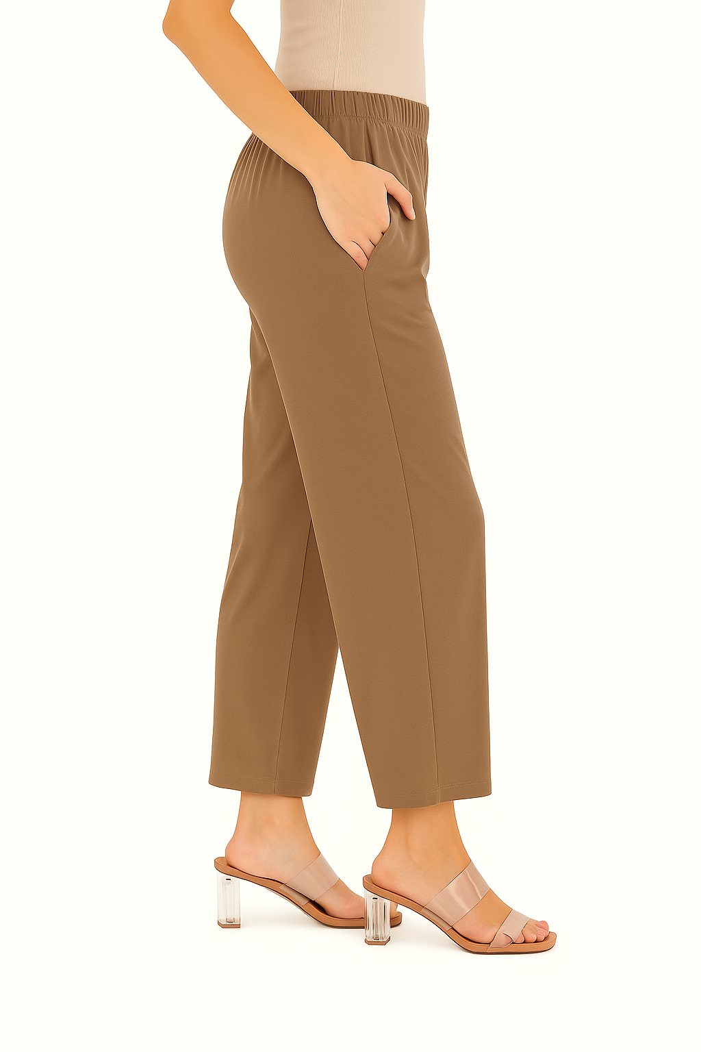 Biscuit Women's Solid Regular Fit Flare Kurti Pant