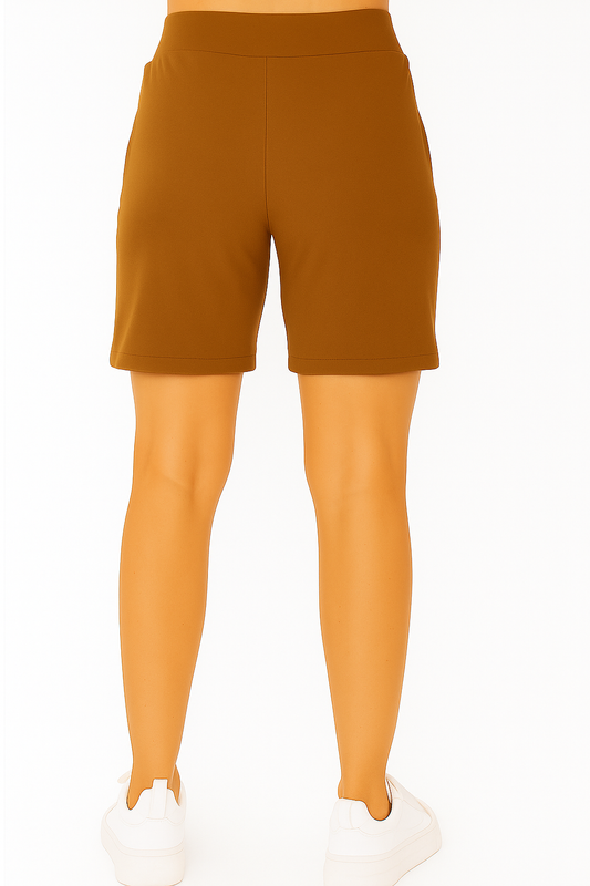 Camal Women's Solid Regular Fit Lycra Shorts