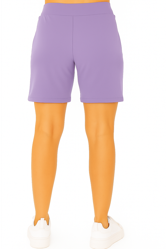 Purple Rose Women's Solid Regular Fit Lycra Shorts