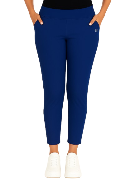 Royal Blue Women's Solid Elasticated Lounger Pant