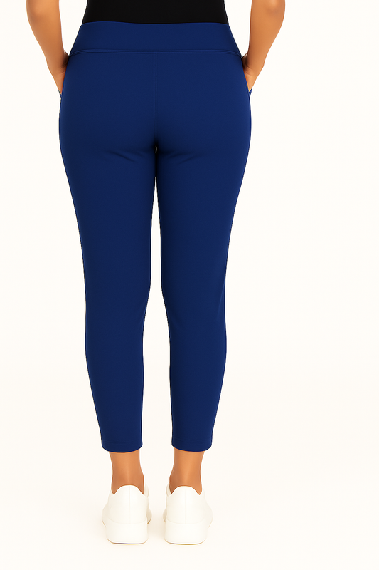 Royal Blue Women's Solid Elasticated Lounger Pant