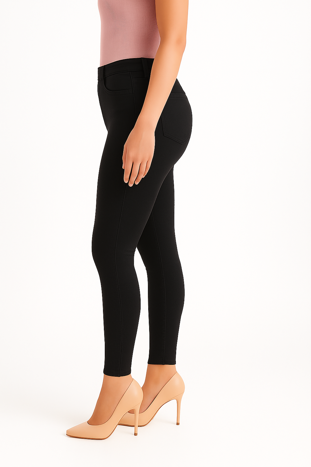 Charcoal Women's Solid Pants in Overdyed Denim