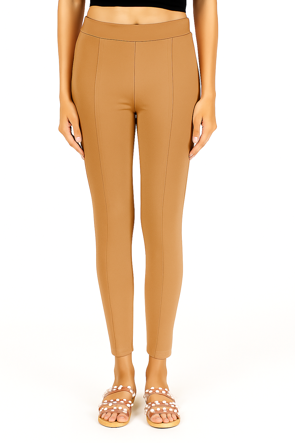 Biscuit Women's Solid Pleated Pant