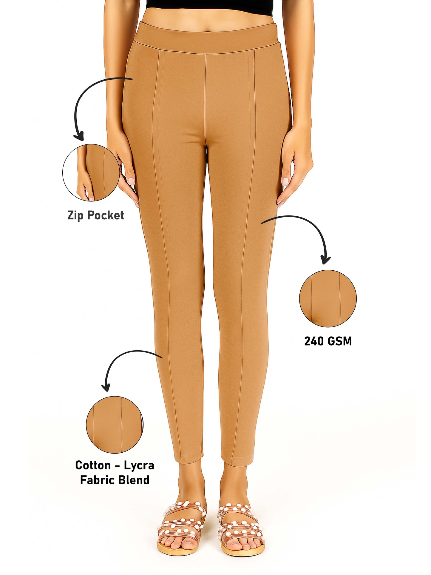 Biscuit Women's Solid Pleated Pant
