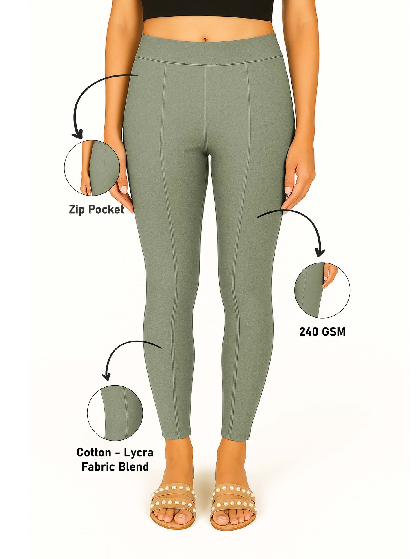 Steel Grey Women's Solid Pleated Pant