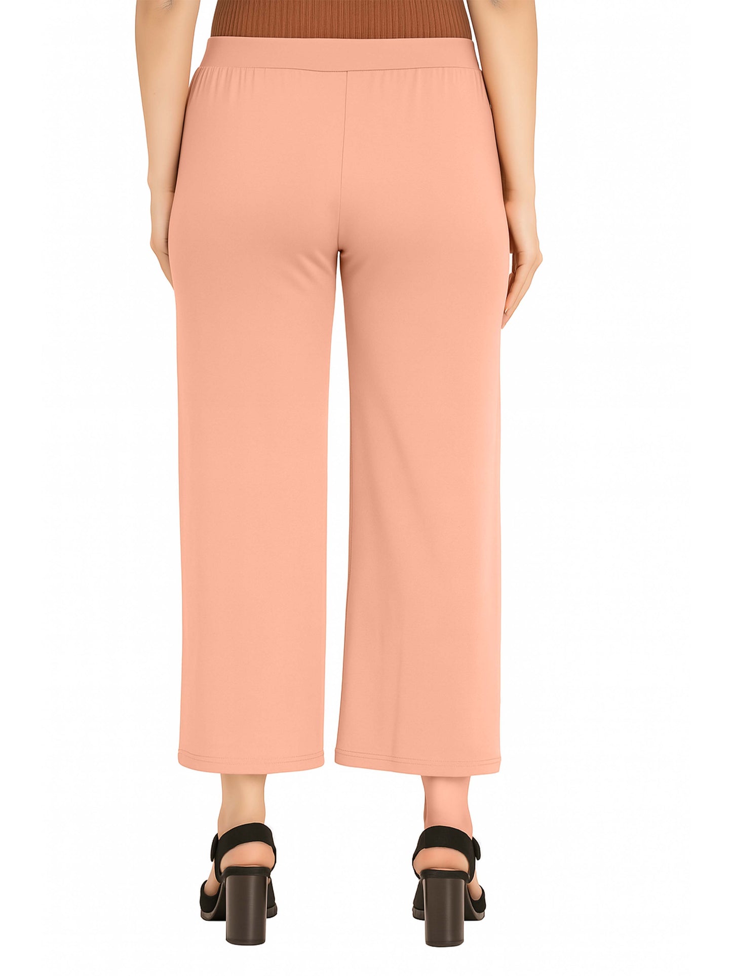 Peach Women's Solid Relaxed Fit Pant