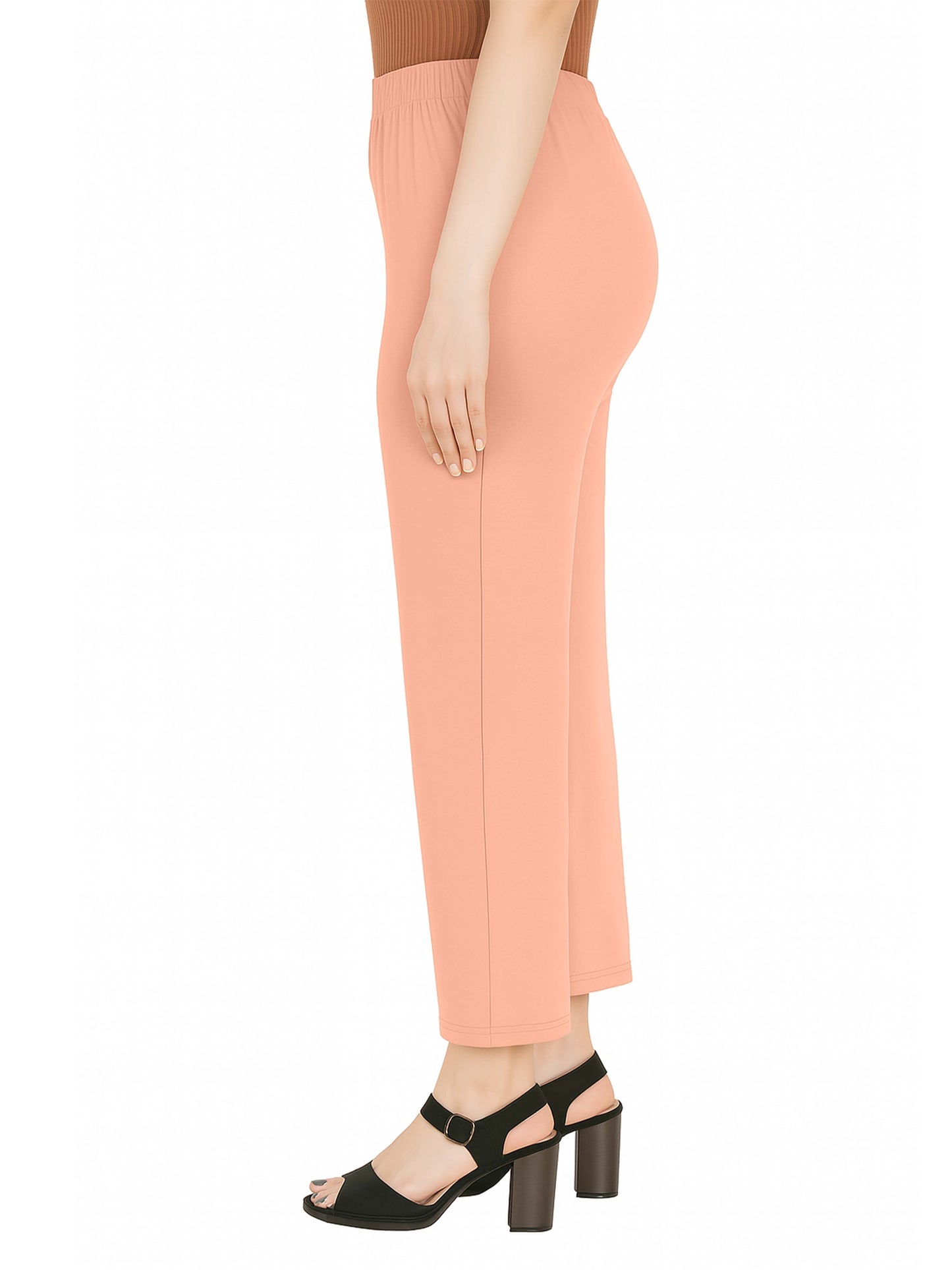 Peach Women's Solid Relaxed Fit Pant