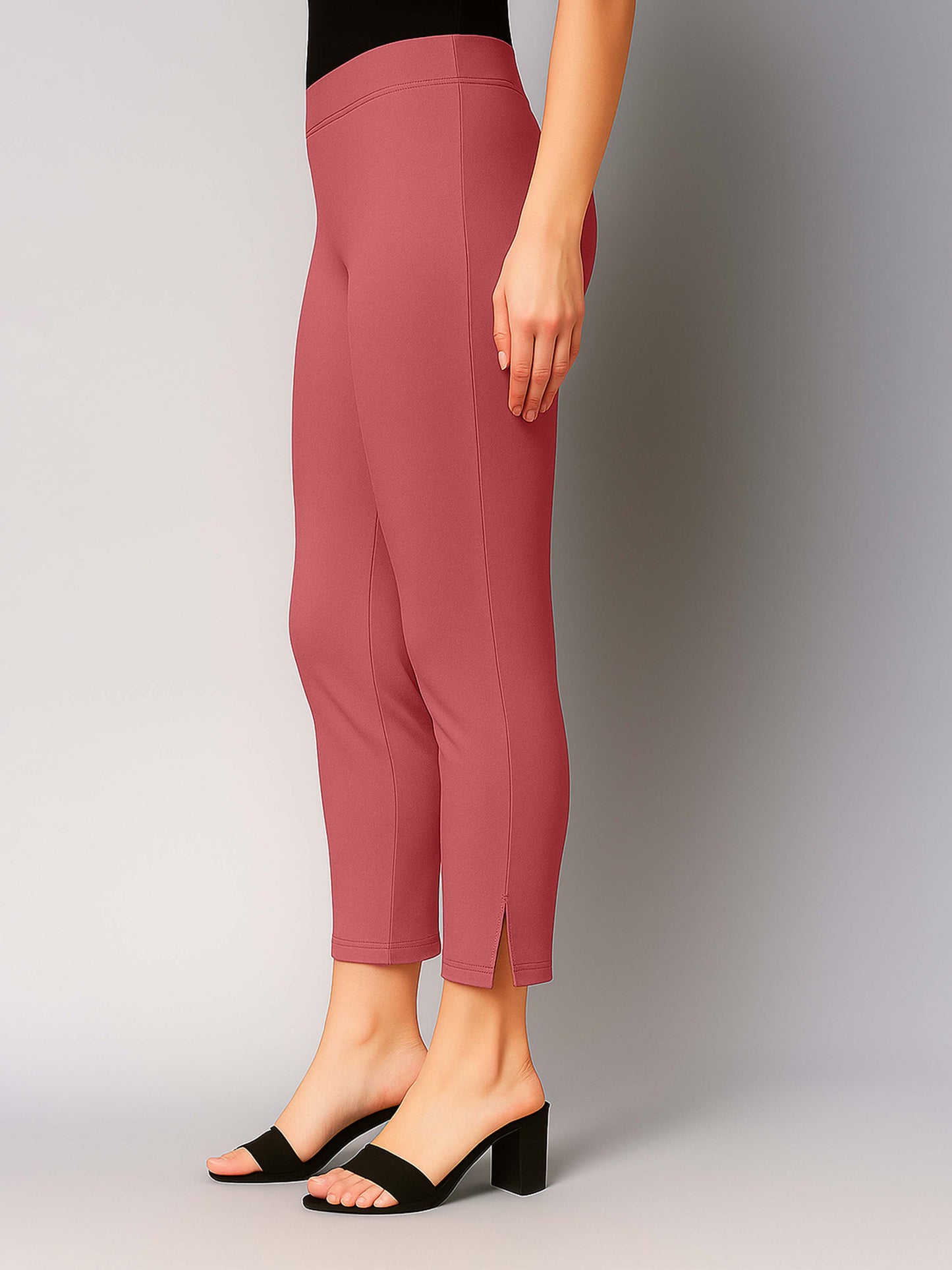 Onion Women's Cotton Lycra Solid Straight Pant