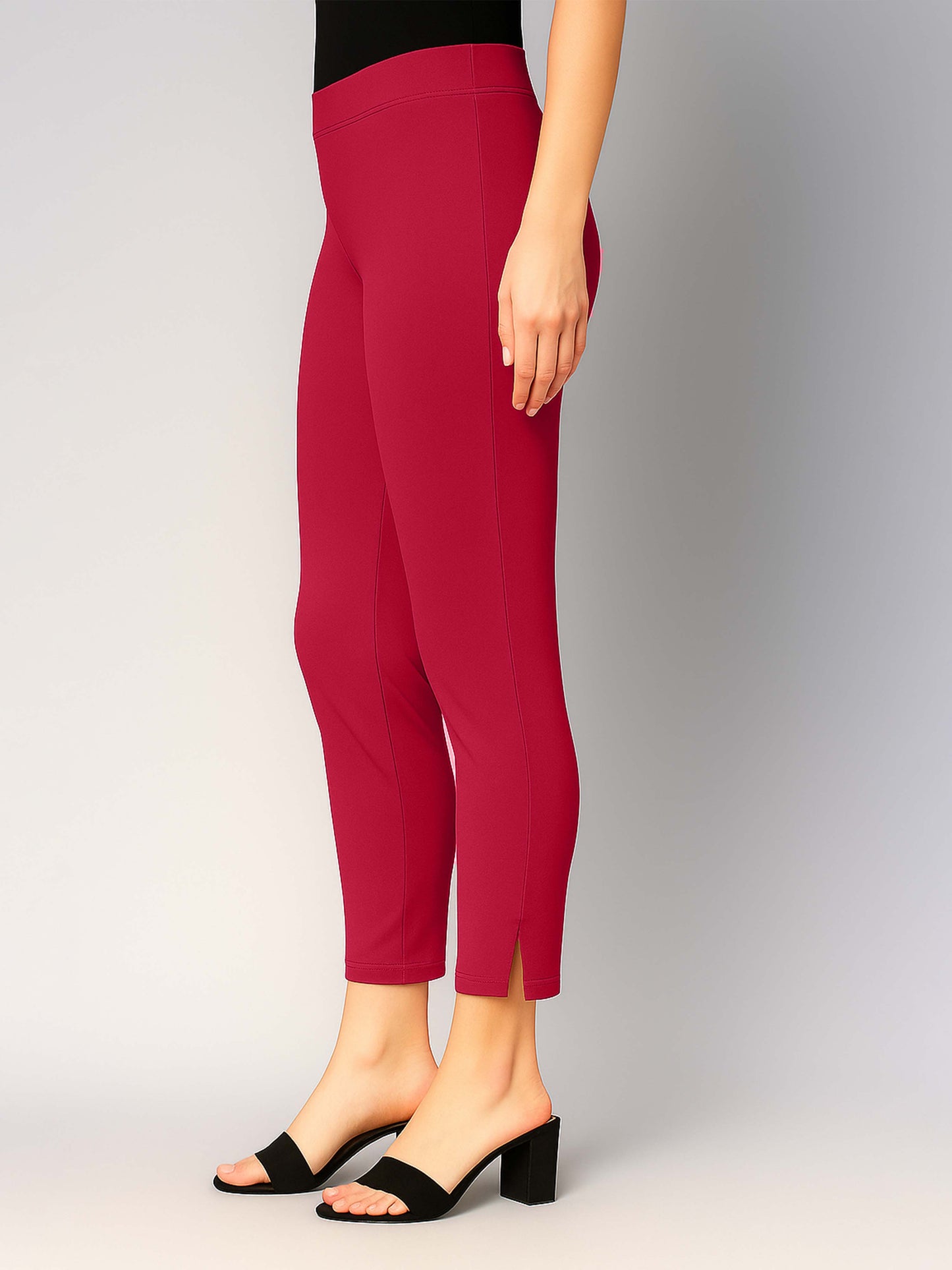 Rani Women's Cotton Lycra Solid Straight Pant