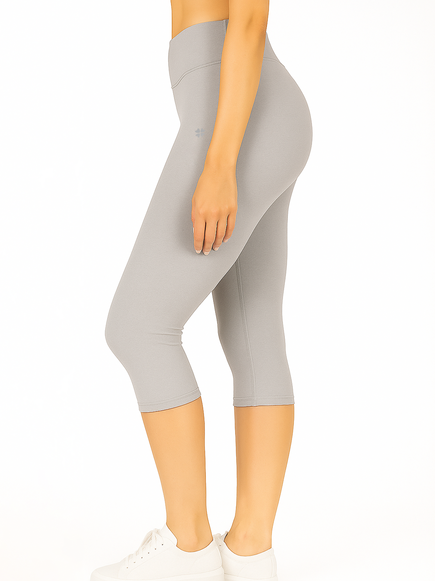 Steel Grey Women's Solid Capri pant