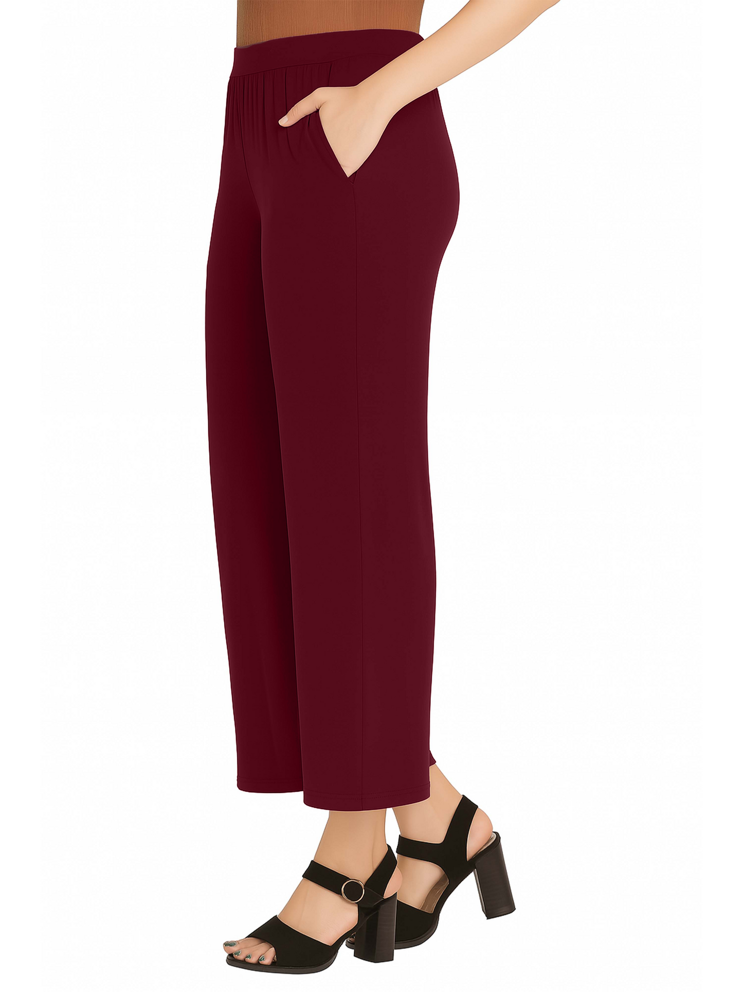 plum Women's Solid Relaxed Fit Pant