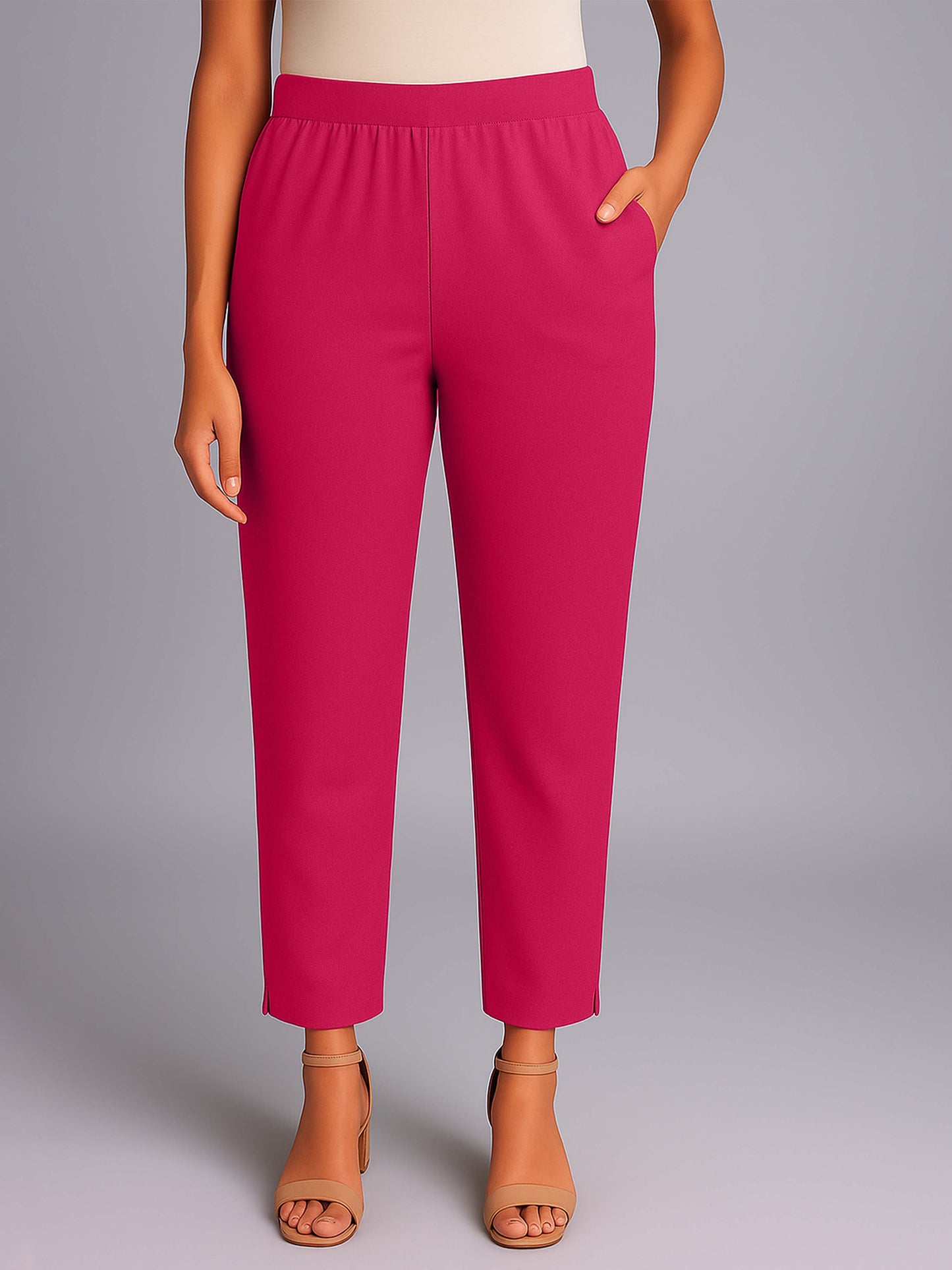 Rani Women's Solid Cotton Lycra Kurti Pant