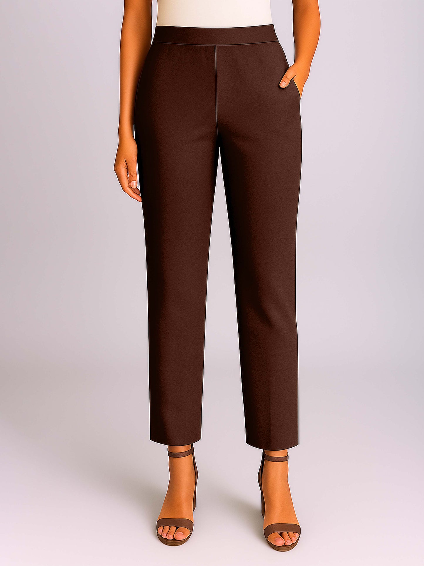 Hot Chocolate Women's Solid Cotton Lycra Kurti Pant