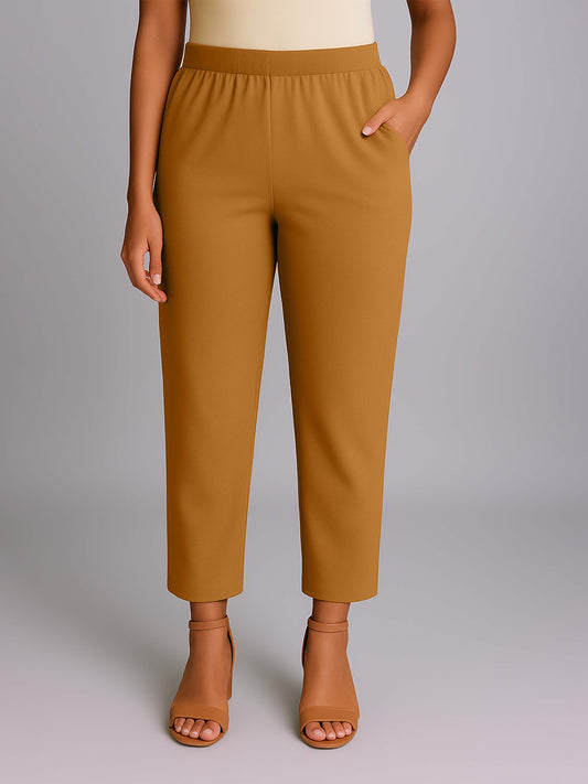Biscuit Women's Solid Cotton Lycra Kurti Pant