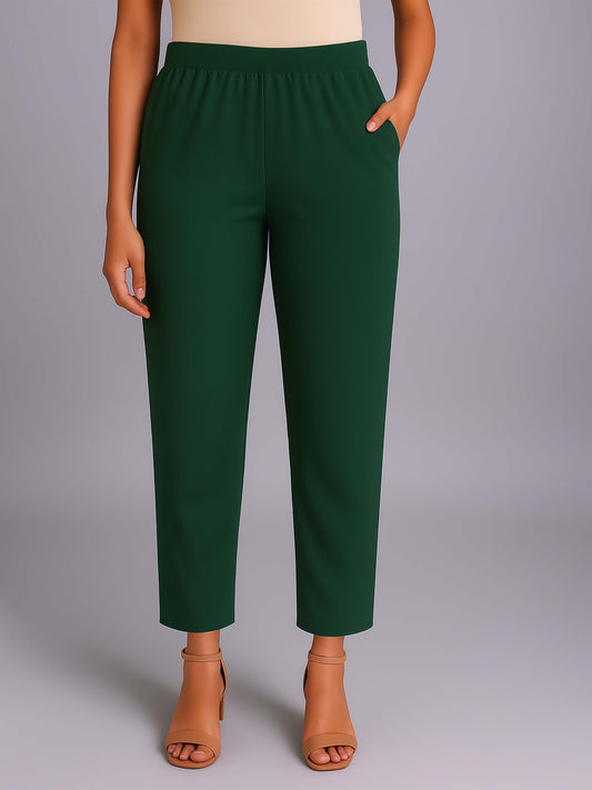 Rama Green Women's Solid Cotton Lycra Kurti Pant