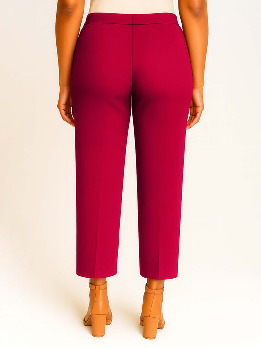 Bubblegum Pink Women's Solid Cotton Lycra Kurti Pant