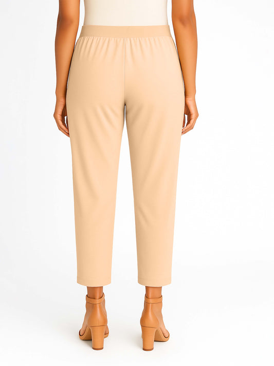 Peach Women's Solid Cotton Lycra Kurti Pant