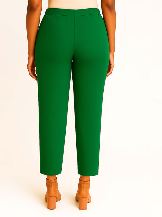 Forest Green Women's Solid Cotton Lycra Kurti Pant