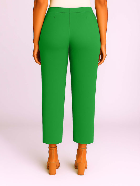 Light Green Women's Solid Cotton Lycra Kurti Pant