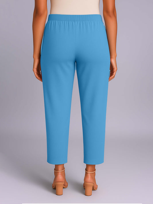 Bonnie Blue Women's Solid Cotton Lycra Kurti Pant