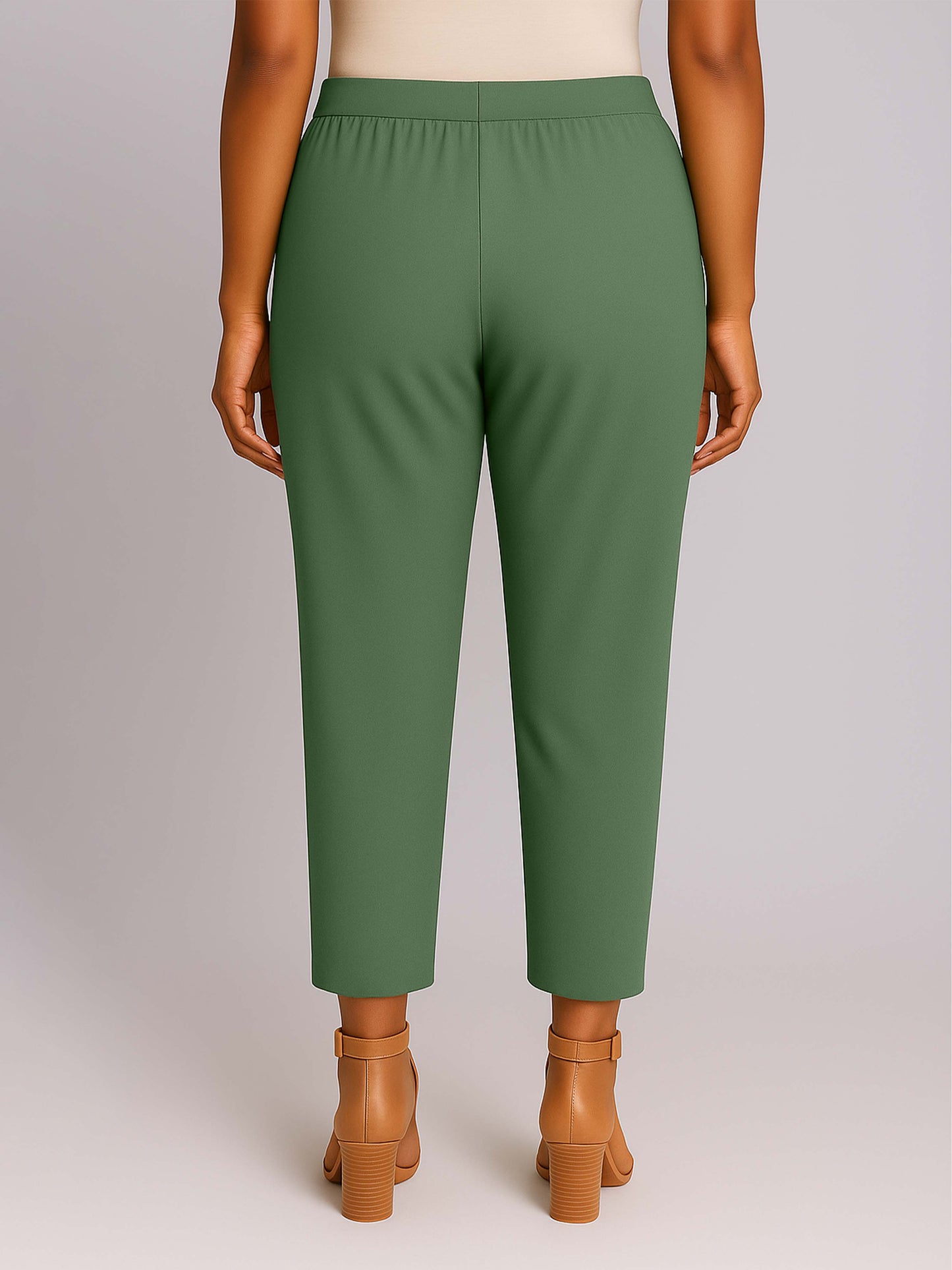 Paradise Green Women's Solid Cotton Lycra Kurti Pant