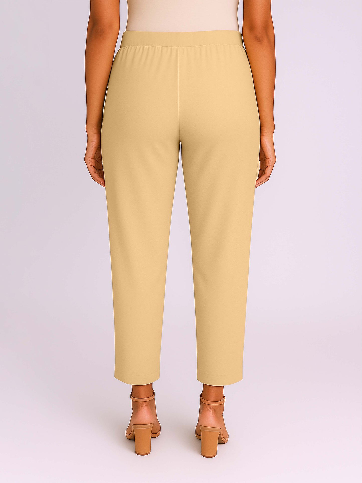 Moth Women's Solid Cotton Lycra Kurti Pant
