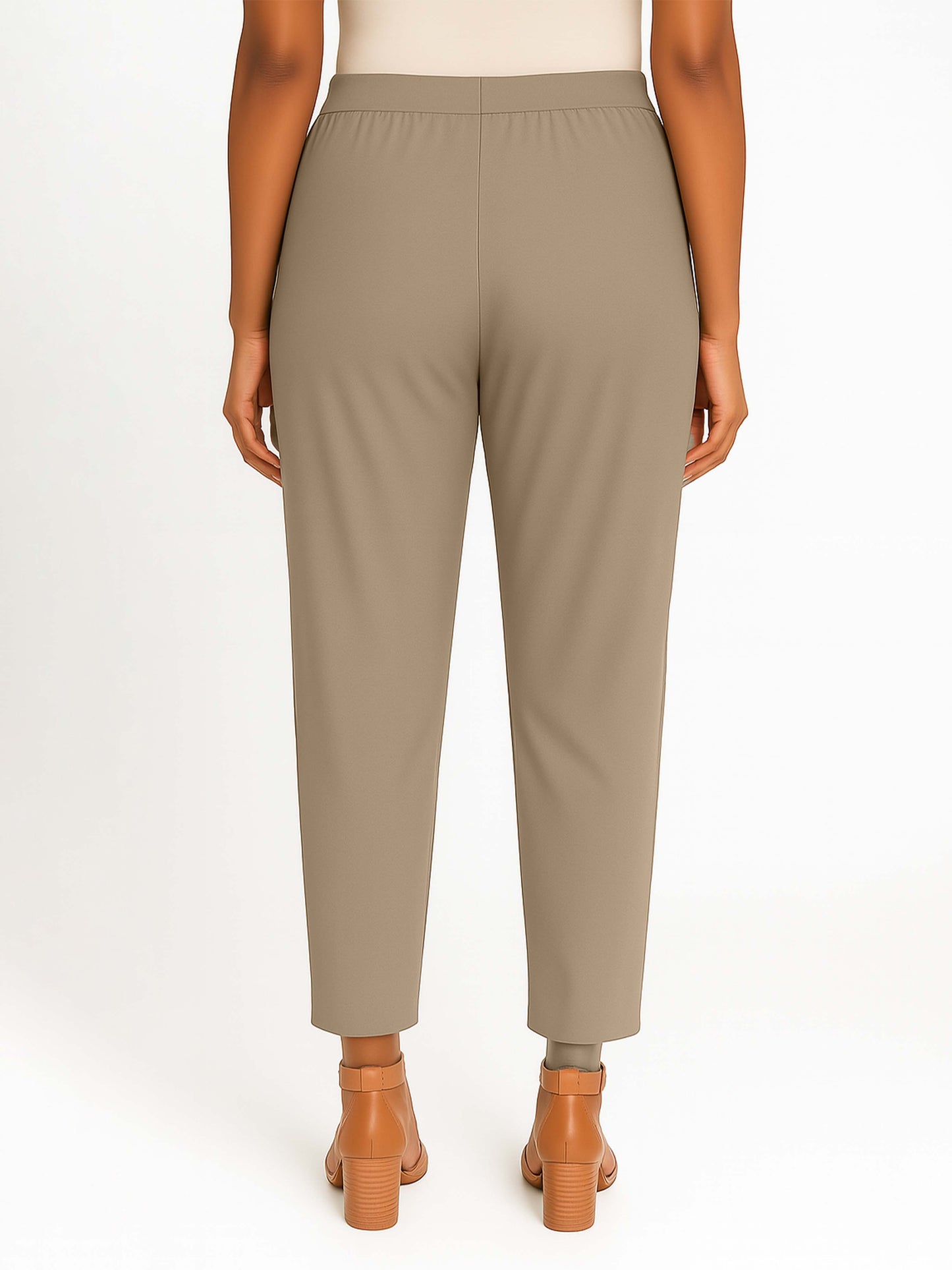 Oxford Tan Women's Solid Cotton Lycra Kurti Pant