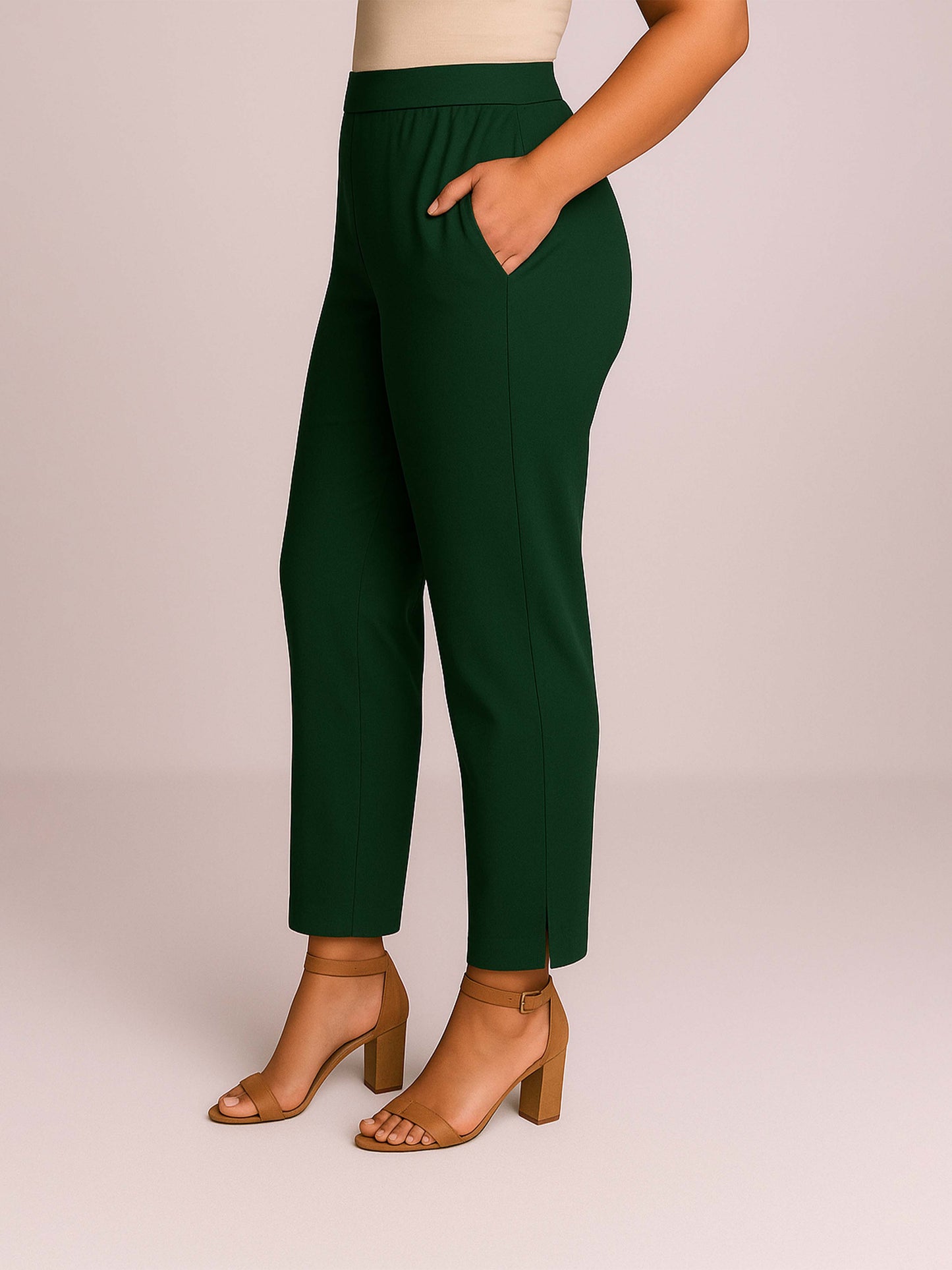 Rama Green Women's Solid Cotton Lycra Kurti Pant