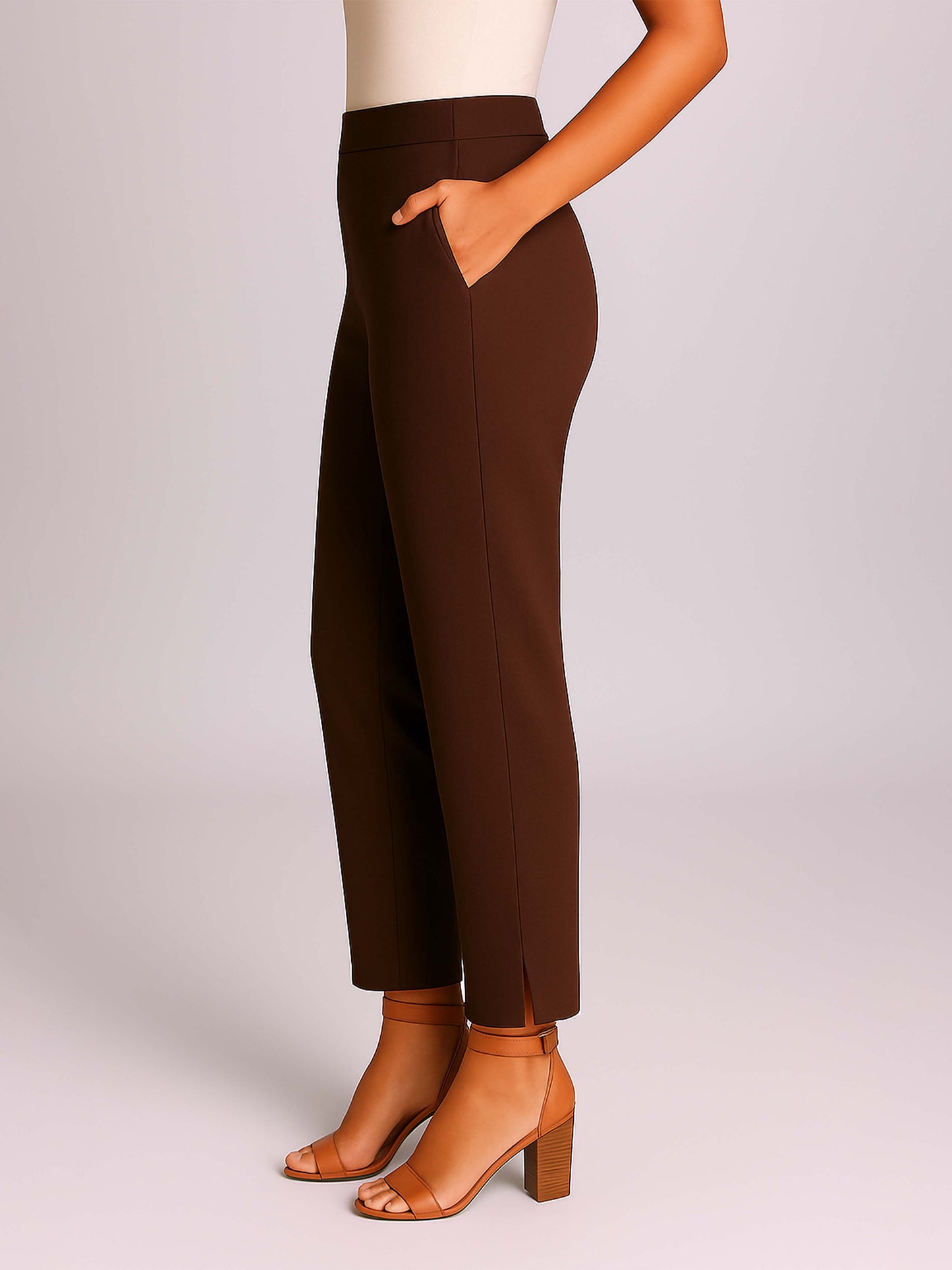 Hot Chocolate Women's Solid Cotton Lycra Kurti Pant