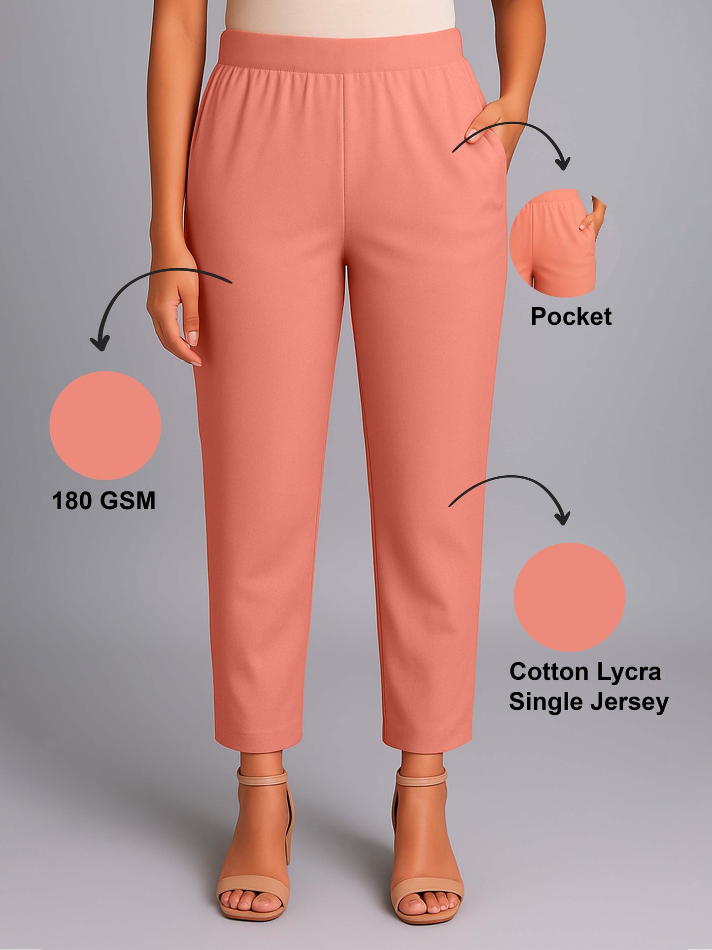 Scarlet Women's Solid Cotton Lycra Kurti Pant