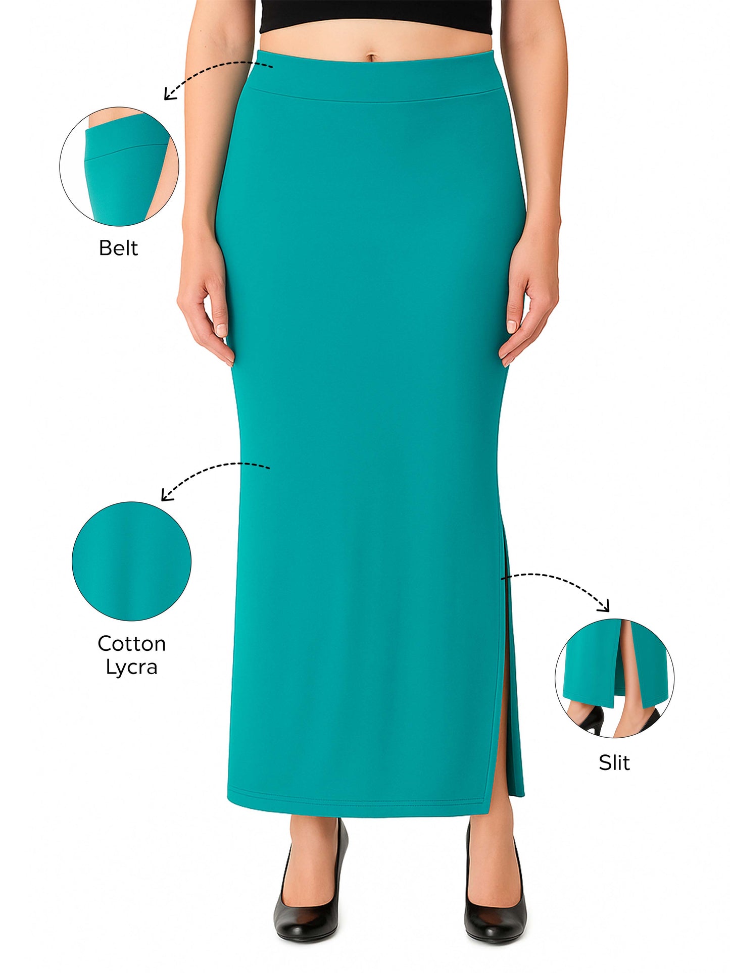Teal Women's Solid Shapewear
