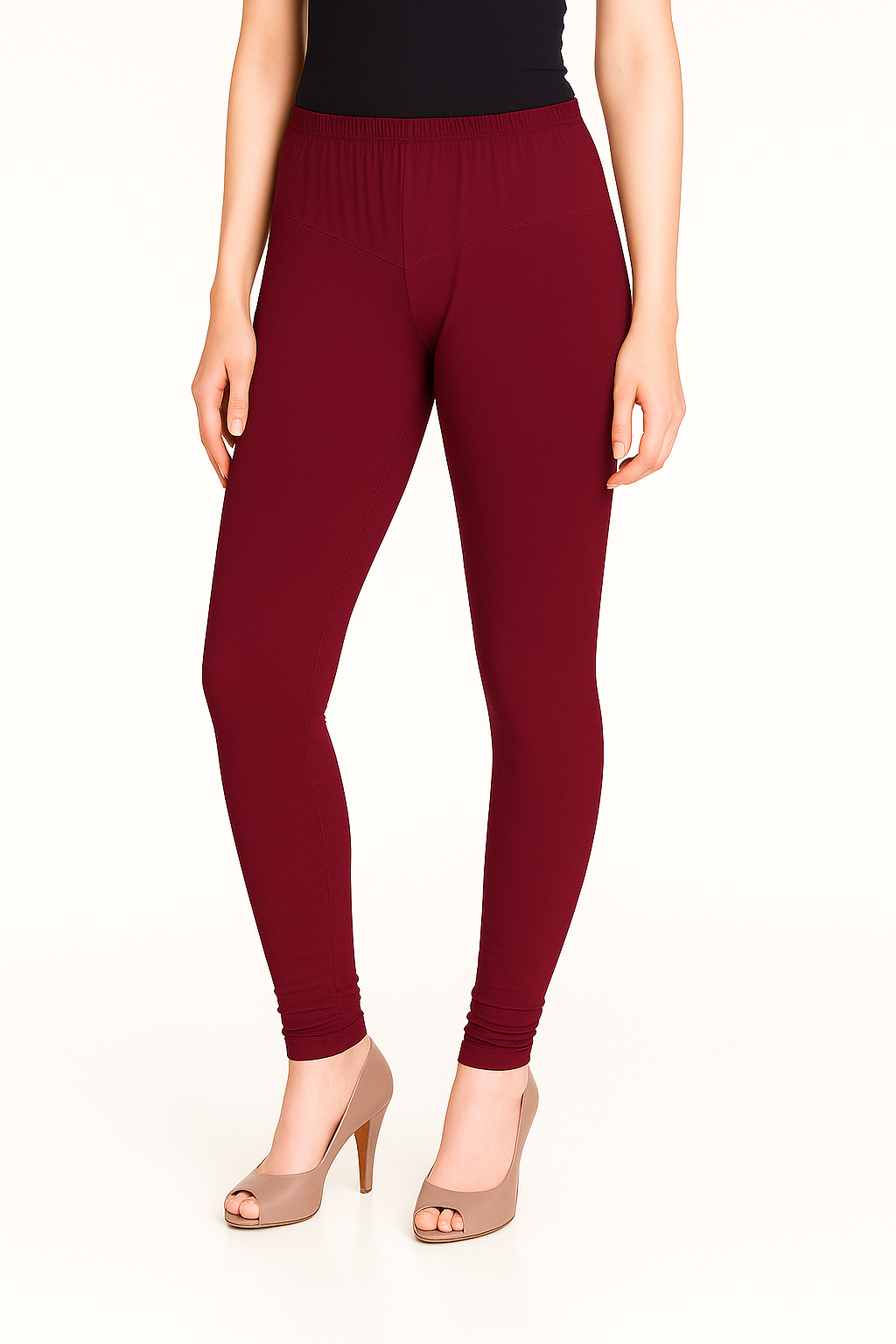 Rose Women's Solid Churidar Stretchable Cotton Blend Legging