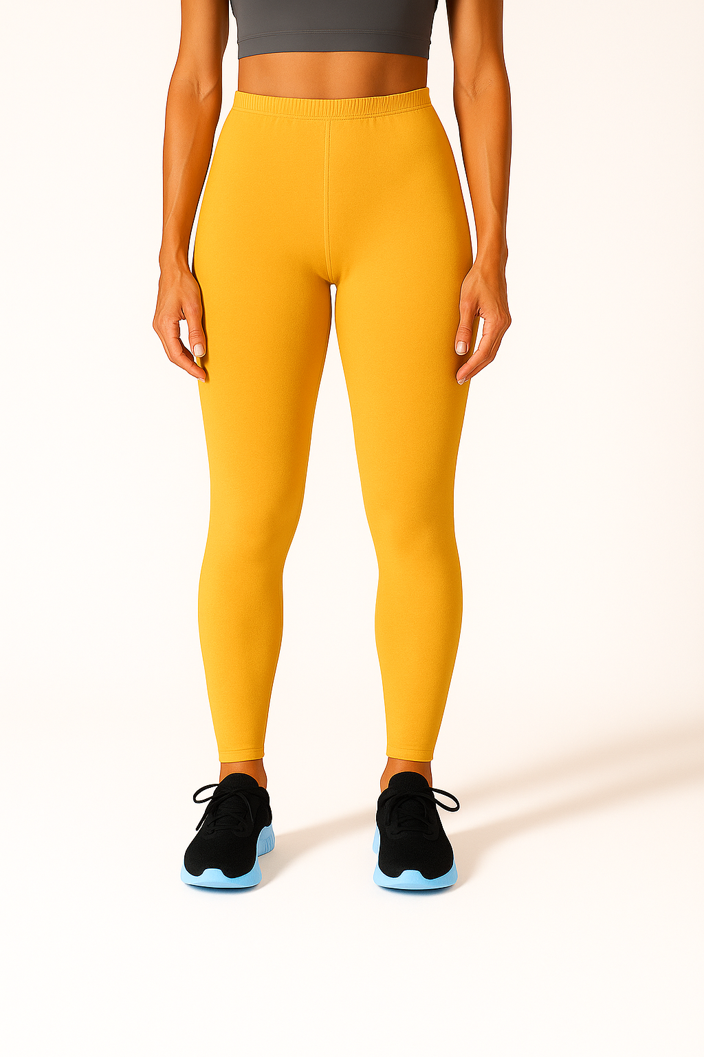 Women's Ankle Length Slim Fit Soft Stretchable Alphanso Cotton Blend Leggings