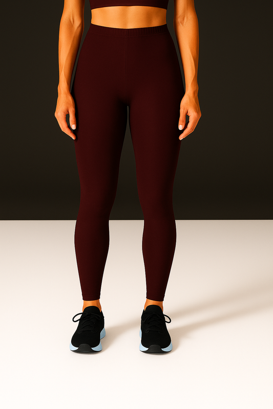 Deep Brown Women's Ankle Length Stretchable Cotton Lycra Leggings