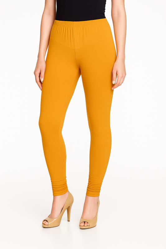 Tuscany Women's Solid Churidar Stretchable Cotton Blend Legging